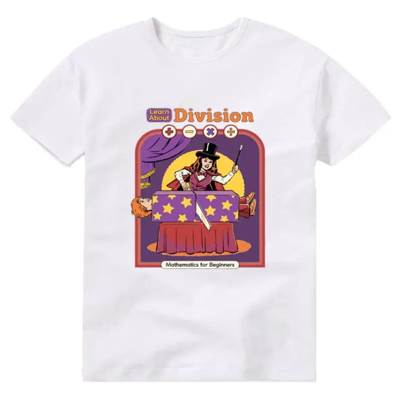 

Learn about Division T-shirts Mathematics for Beginners Zevity Novelty Printed T-shirt Top Y2k Clothes Casual Men Clothing Cool