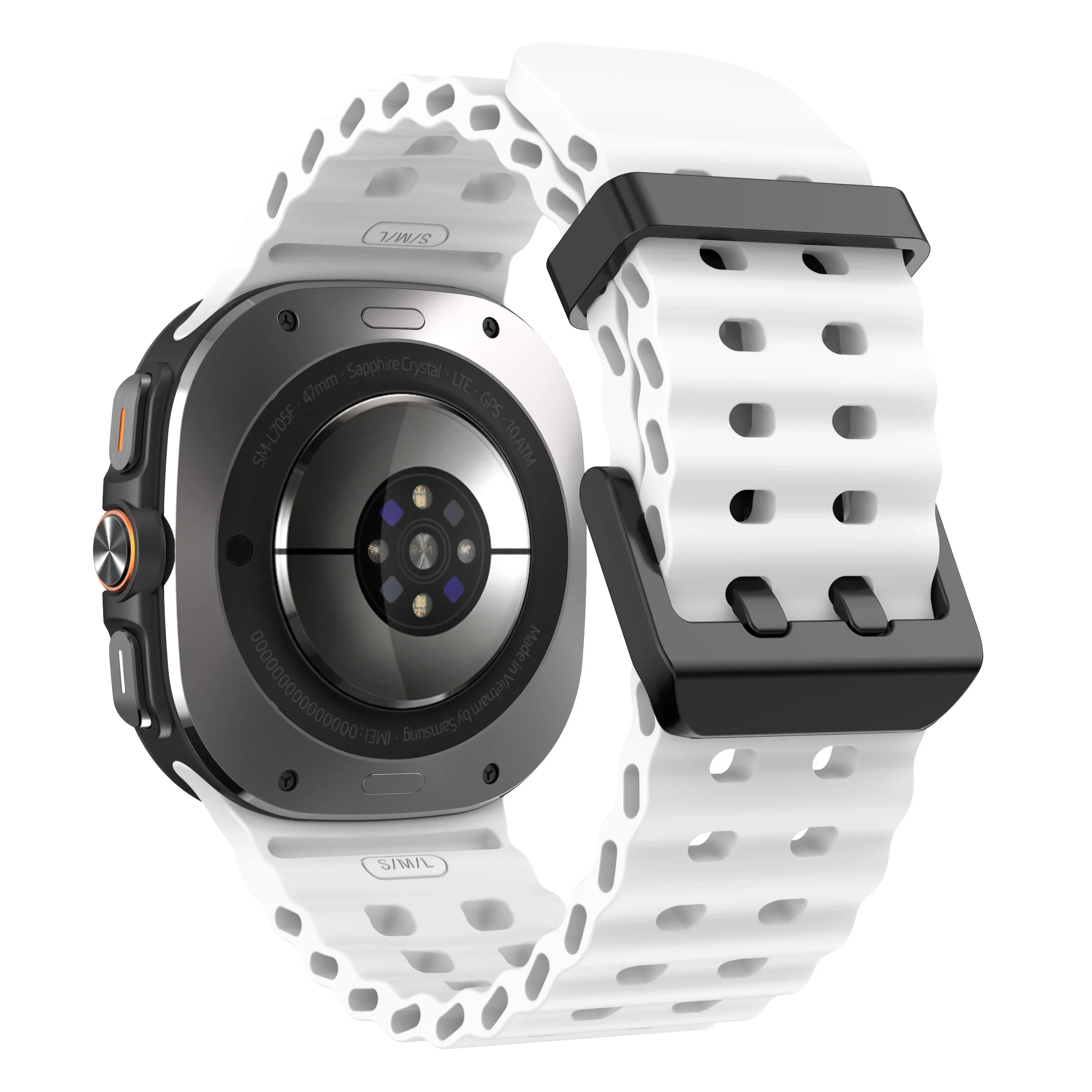 Two-Tone Sports Silicone Watch Band - Ultra Marine Bracelet Strap