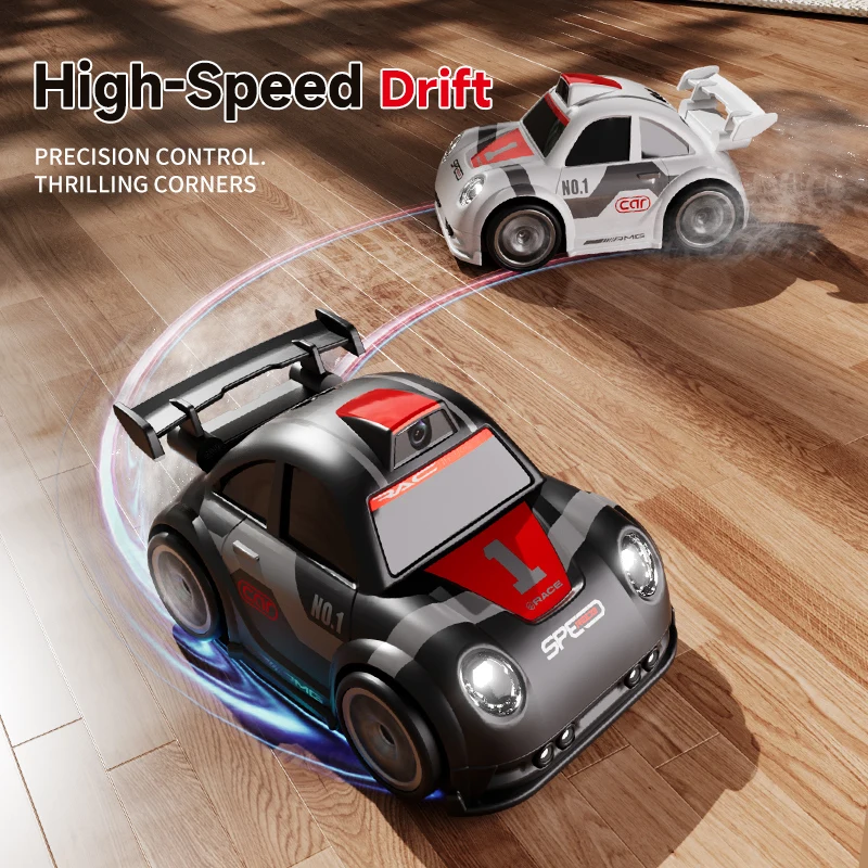 2026년형 미니 RC 드리프트 카메라 카, LED 사운드, 스마트 인덕션, 팔로우 및 이스케이프 모드, 옵션 스크린 컨트롤러, 레이싱 카