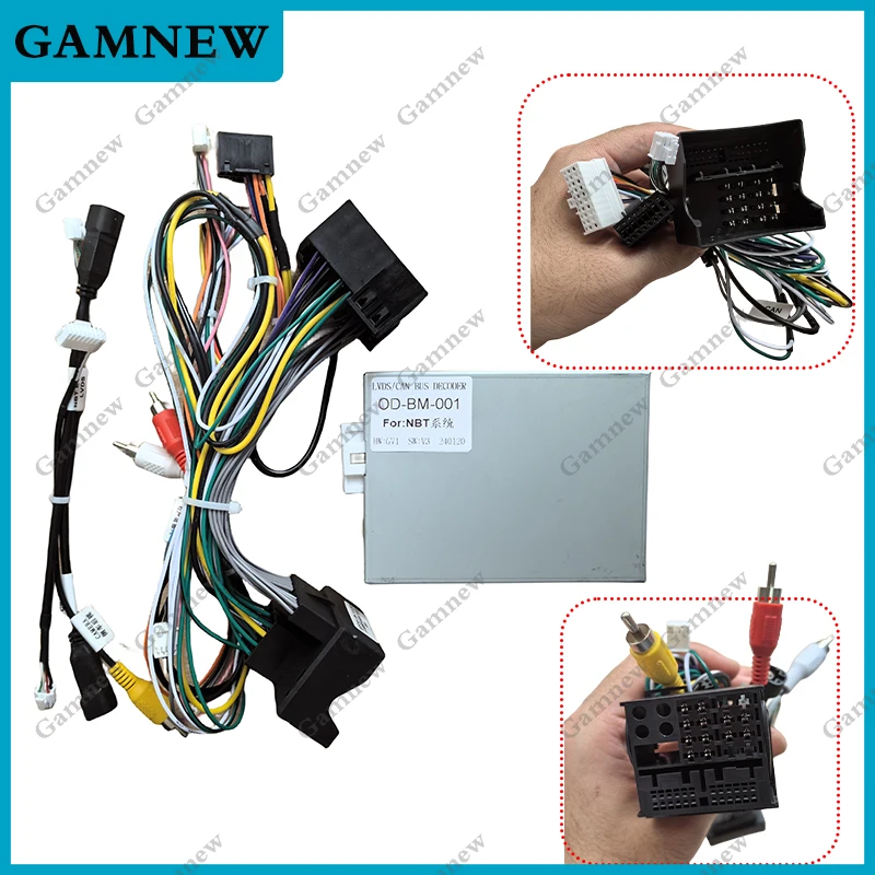 

Car 16pin Wiring Harness Adapter Canbus Box Decoder For Benz GLK X204 GLC X253 2013-2015 Android Radio Power Cable