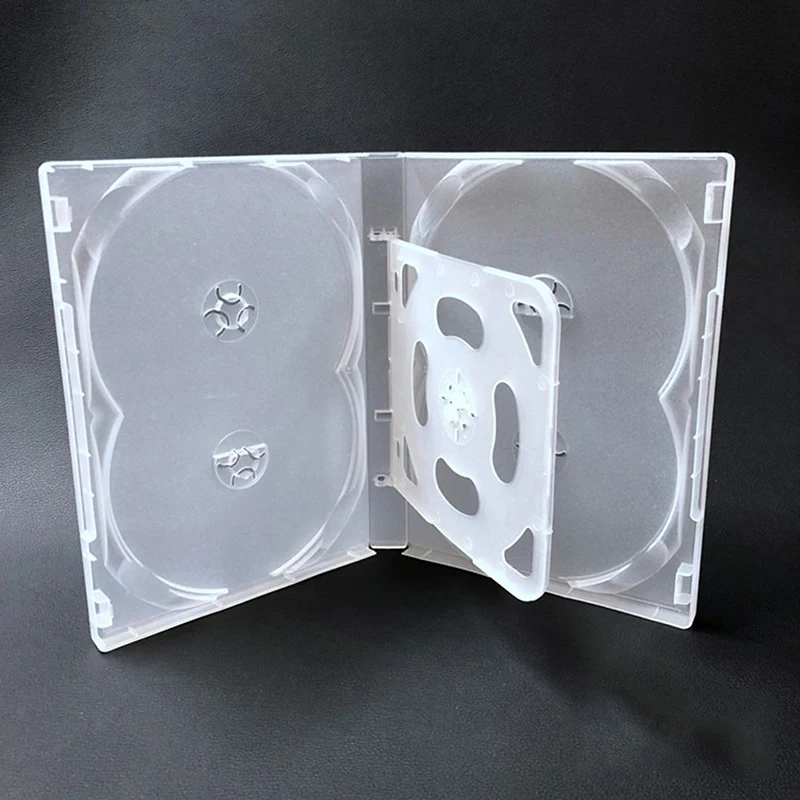 Cd Dvd Storage Case Empty CD Case PP Plastic Milky Transparent CD Case Capacity 4-8 Discs