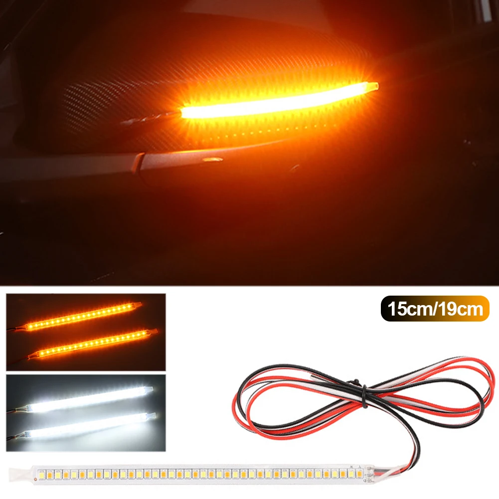 Universal-Car-Rearview-Mirror-Indicator-Lamp-DRL-Streamer-Strip-Flowing ...