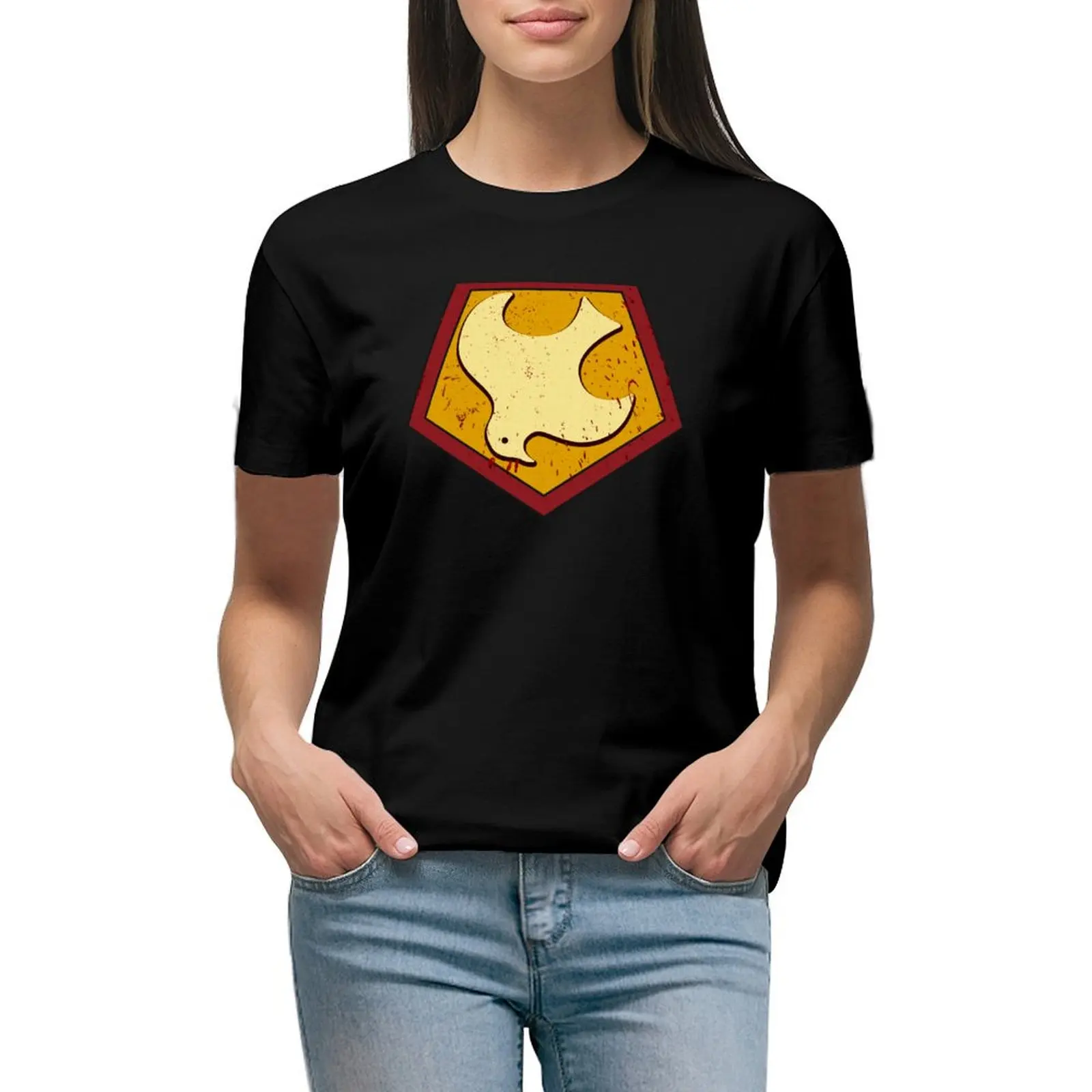 

Peacemaker Emblem T-Shirt female Short sleeve tee korean fashion cute clothes T-shirts for Women