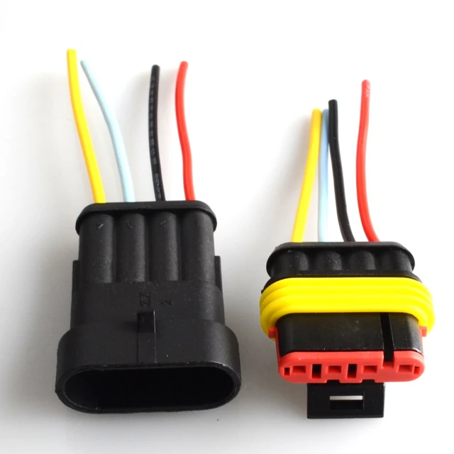 Auto 4 Pin wire connector 4 Way 4P auto connector Male & Female