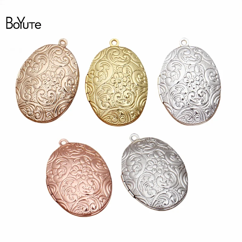 

Прямая Оптовая Продажа с завода BoYuTe (10 шт./партия) 23*33*8 мм металлическая латунная овальная форма цветок плавающая фотография