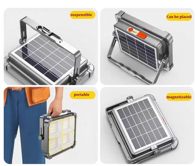 ポータブルソーラー充電器20000mAhワイヤレス充電器,ハンドクランク