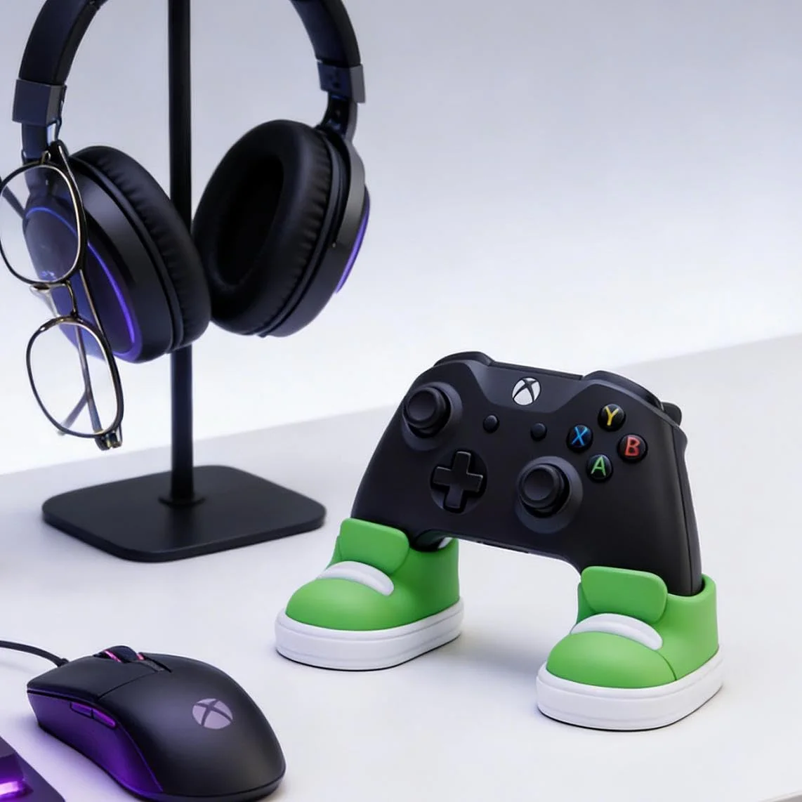 Game Controller Fun Stand - Colorful Shoe-Shaped Holder, Compatible with PS4, PS5, Xbox Controllers, Desktop Decoration - 5