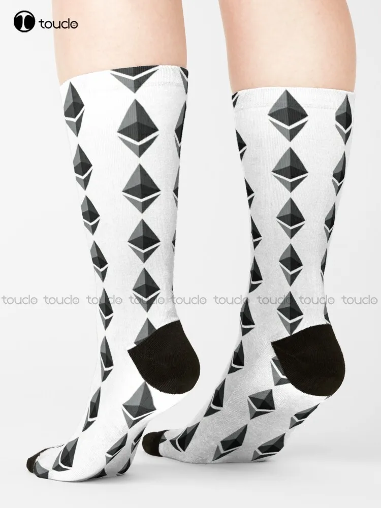 

Ethereum Logo Socks Women Workout Sockss Harajuku Personalized Custom Unisex Adult Teen Youth Socks 360° Digital Print Retro Art