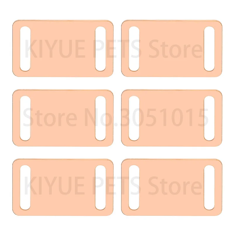 20Pcs Personalized Pet Dog ID Tag Square Plate Mirror Stainless Steel Ornament Customized Engraving Metal Anti-lost Nameplate Co