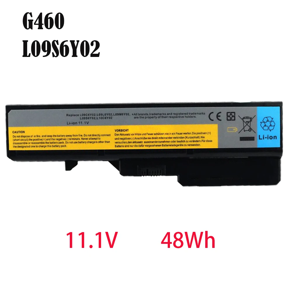 Аккумулятор L09L6Y02 G460, совместимый с ноутбуком Lenovo IdeaPad G560 Z370 B570 B575 V470 G475 G565 L09M6Y02 L10C6Y02 B480 G560E