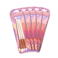 100Pc Resealable Holographic Pen Smell Proof Pouch Zipper Closure Beadable Packaging Bags for Pen Sealable Storage Bag 1