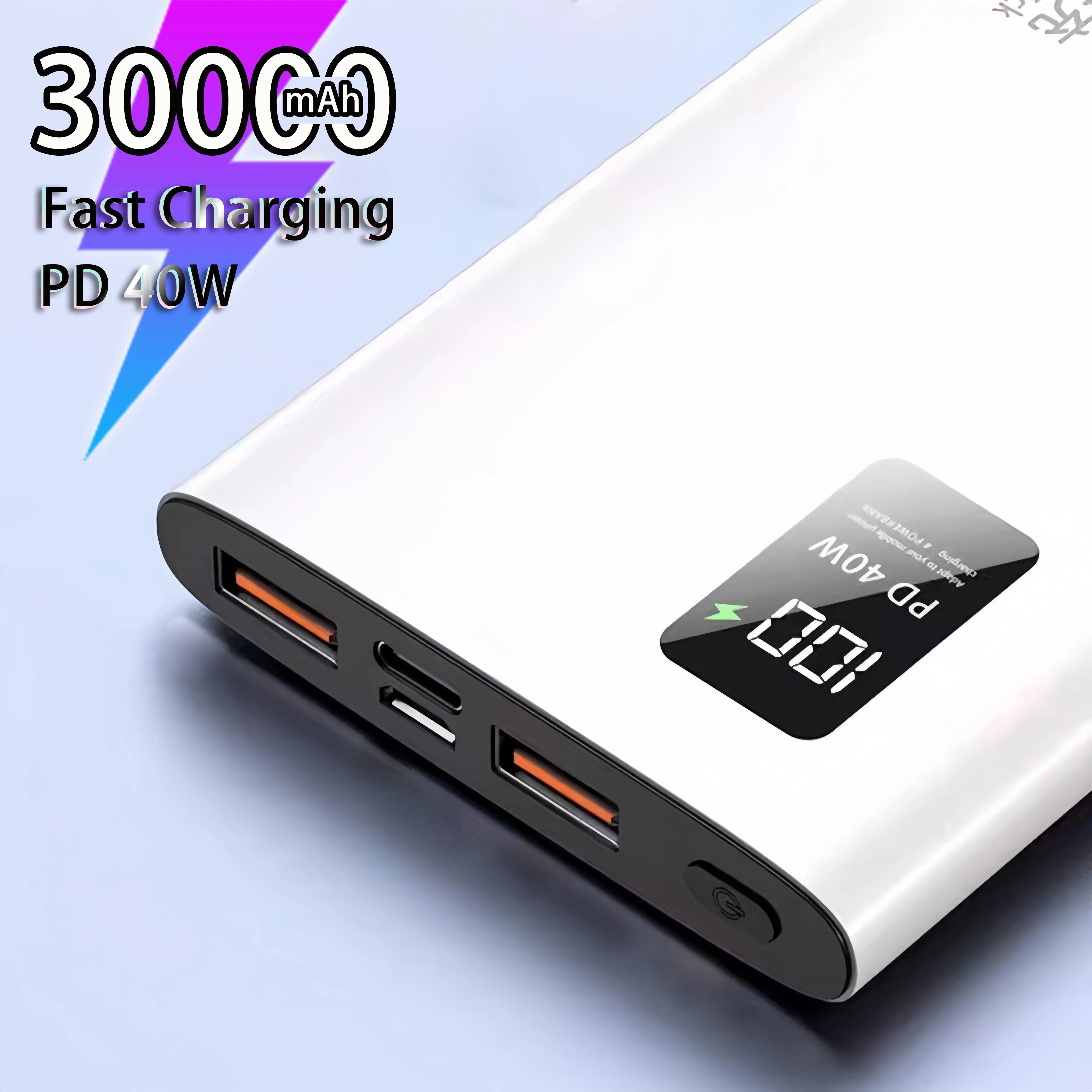 

40W Power Portable Bank Fast Charging 20000mAh Spare Battery Powerbank 30000mAh External Battery For iPhone HUAWEI Xiaomi Phone