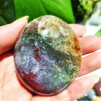 Natural Stone Beautiful Ocean Jasper Palm Stone Home Feng Shui Ward Off Evil Crystal Ornaments 2