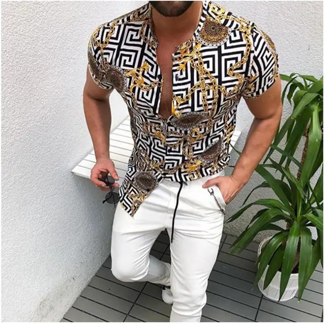 Wapenstilstand compileren Graveren Hot Koop 2022 Zomer Nieuwe Herenkleding Europese Amerikaanse Retro Trend  Overhemd Vest Mannen Korte Mouwen Shirt - AliExpress Mannenkleding