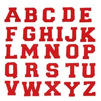 1Pc Big Red Letters Patch 114MM | English Alphabet Iron-On Patch for Clothing, Jackets, Hats, and Bags - Image 2