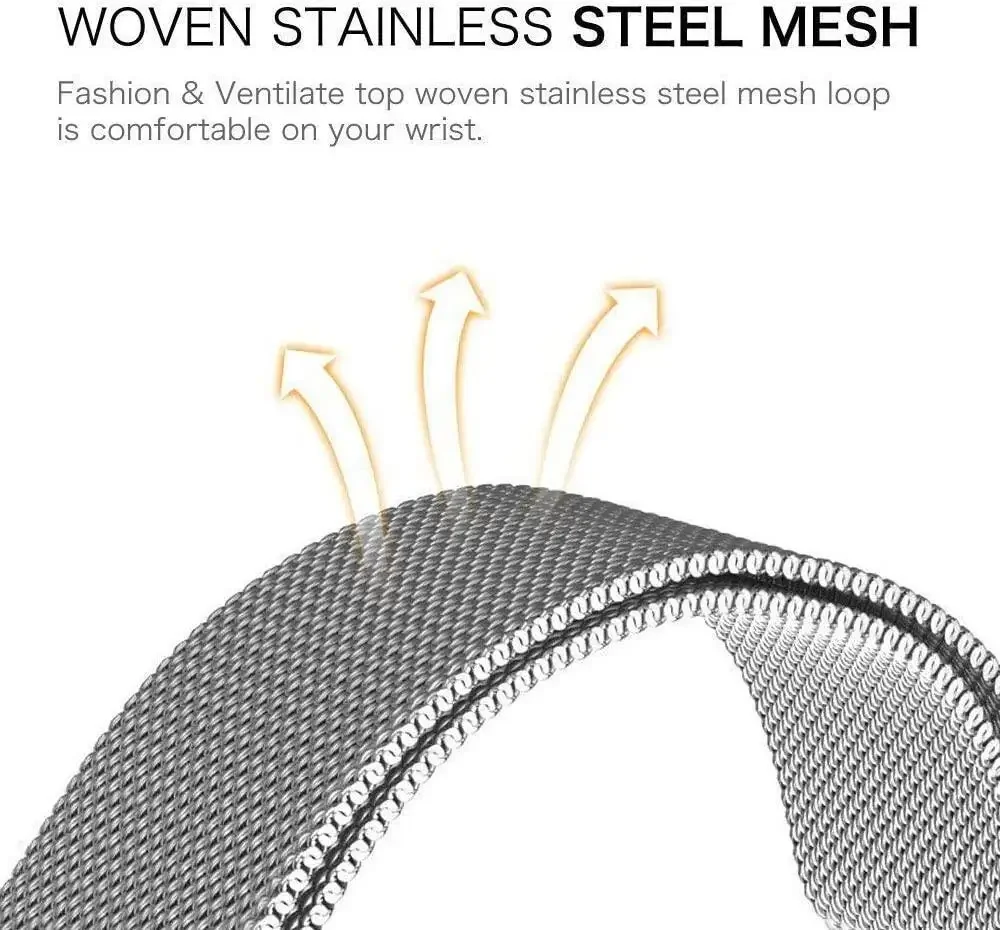 Sleek Magnetic Milanese Loop - Breathable Metal Watch Band