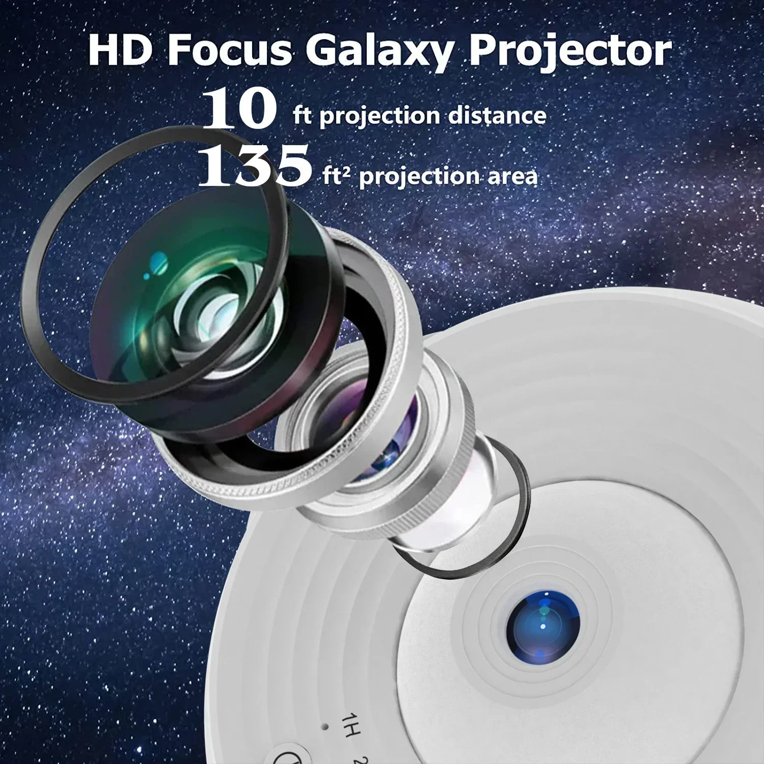 LED 최신 야간 조명 갤럭시 프로젝터, 13 in 1 천문관 프로젝터, 360 ° 회전 게임 룸, 홈 시어터 룸 장식