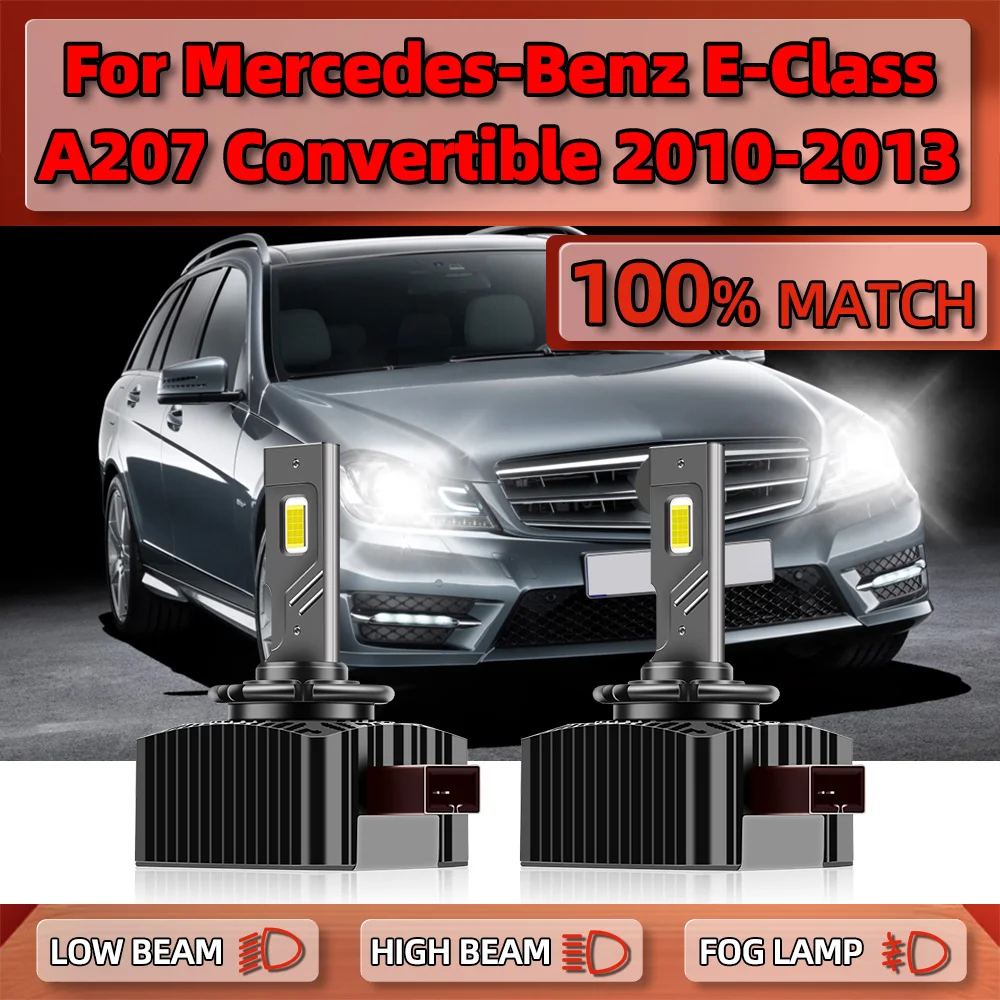 

2PCS Car LED Headlight D1S HID Xenon Lights Bulbs 12V 6000K Plug&Play For Mercedes-Benz E-Class A207 Convertible 2010-2012 2013