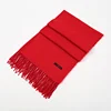 Plain Red Cashmere Scarf Winter Tassels Shawls Chinese Spring Festival Scarf Lady Soft Wraps Warmer Scarves Pashmina Scarf Cape 4