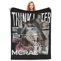 Comfort Vintage Tate McRae Singer Blanket Merch Home Decorative Pop Music Tour Throw Blankets Warm Fleece for Couch 1