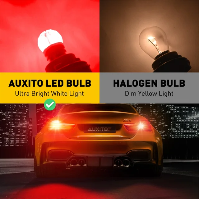 AUXITO 2X BAY15D 1157 P21/5W LED Brake Stop Light Bulbs Super Bright P21 5W 7507 LED Car Reversing Bulb Red White Tail Light DRL