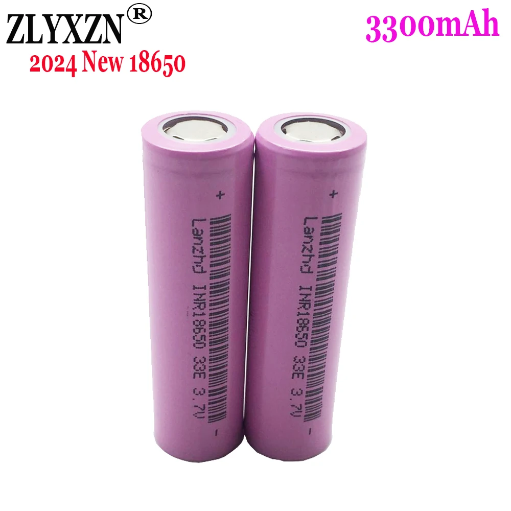 

2024 NEW 2PCS 18650 Rechargeable Battery Li ion 3.7V batteries 18650 3300mAh 17A For LED Flashlight Mobile computer battery
