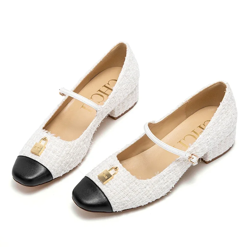 أحذية ماري جين الجديدة النسائية الكلاسيكية ذات الأ...