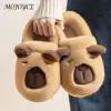 Plush Capybara Slippers Closed Toe Slippers Comfortable Fluffy Couple Slippers Furry Animal Slippers for Autumn Winter 1