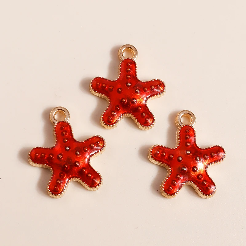 20 Stück süße Meereslebewesen Charms Emaille Meerjungfrau Delphin Seestern Charms Anhänger für Schmuckherstellung Halskette Ohrringe DIY Zubehör – Detail 23