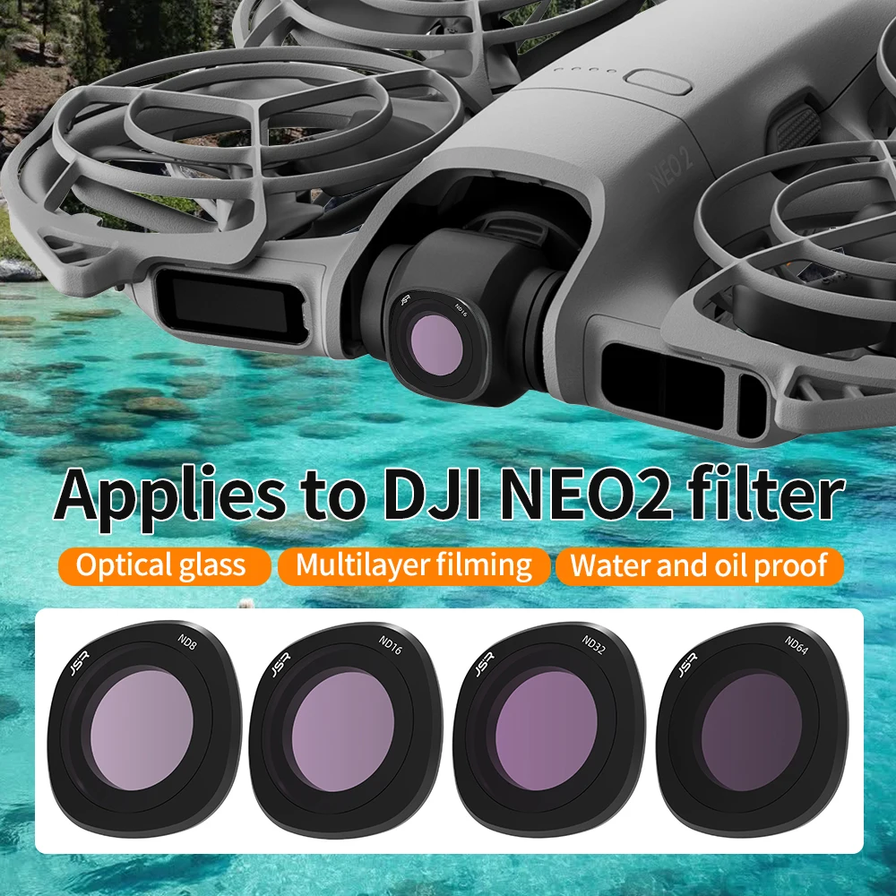 Filtre UV CPL monté sur DJI Mini 3 Pro, reflet réduit sur l'eau, lot de 8 filtres ND UV CPL qualité optique premium