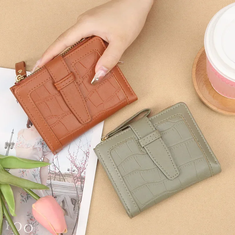 

New Fashion Joker Solid Color Simple Zipper Multi-card Large-capacity Students Small Fresh New Wallet Coin Purse