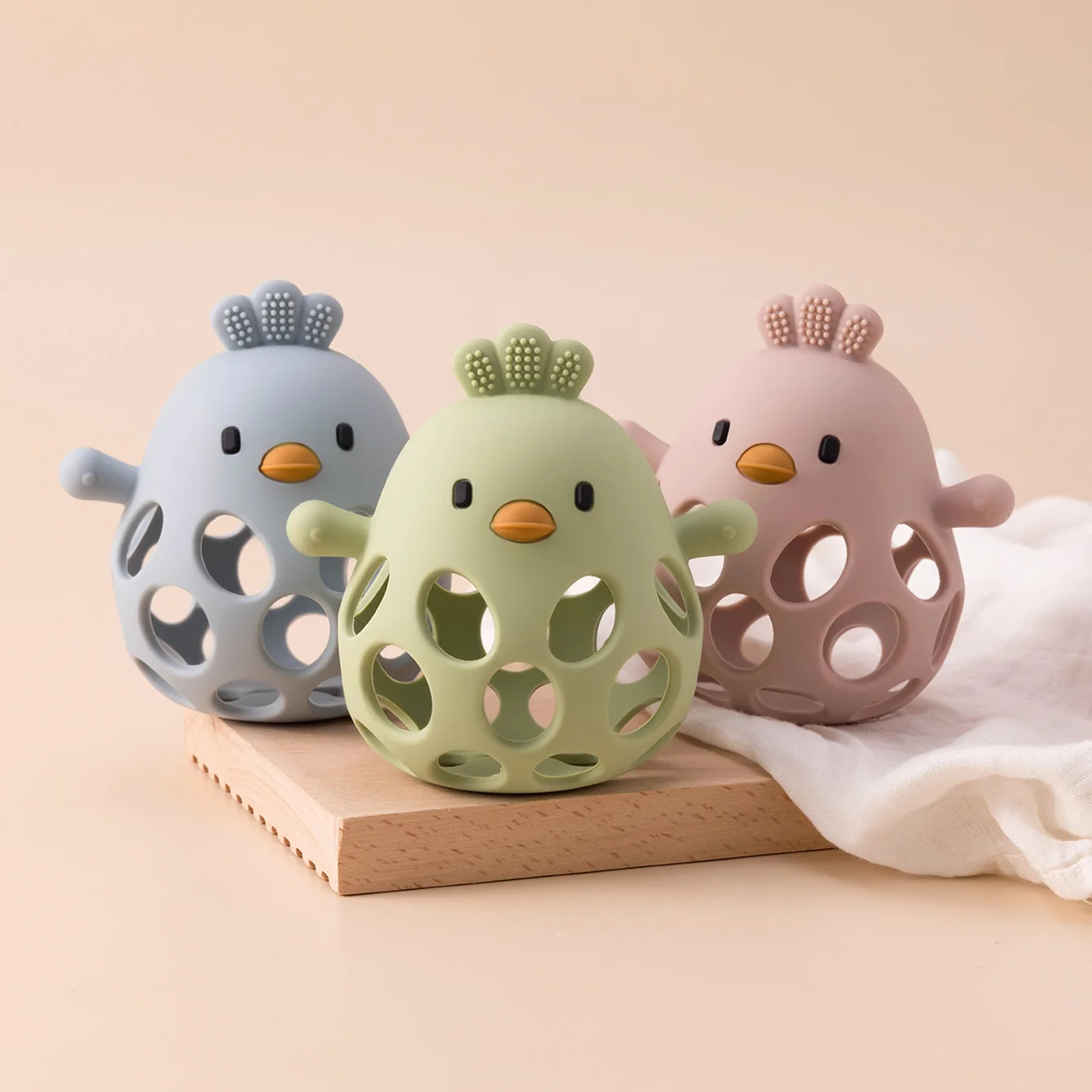 Color Kids 1PCS Silicone Baby Teether Gloves BPA Free Chewable Mittens Anti Biting Hand Protector Infant Teething Toys