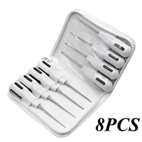 10 ชิ้น/เซ็ตทันตกรรม Root Fragment Luxating ลิฟท์ฟันสกัดทันตกรรมพร้อมที่จับพลาสติกพร้อมที่จับพลาสติก 3