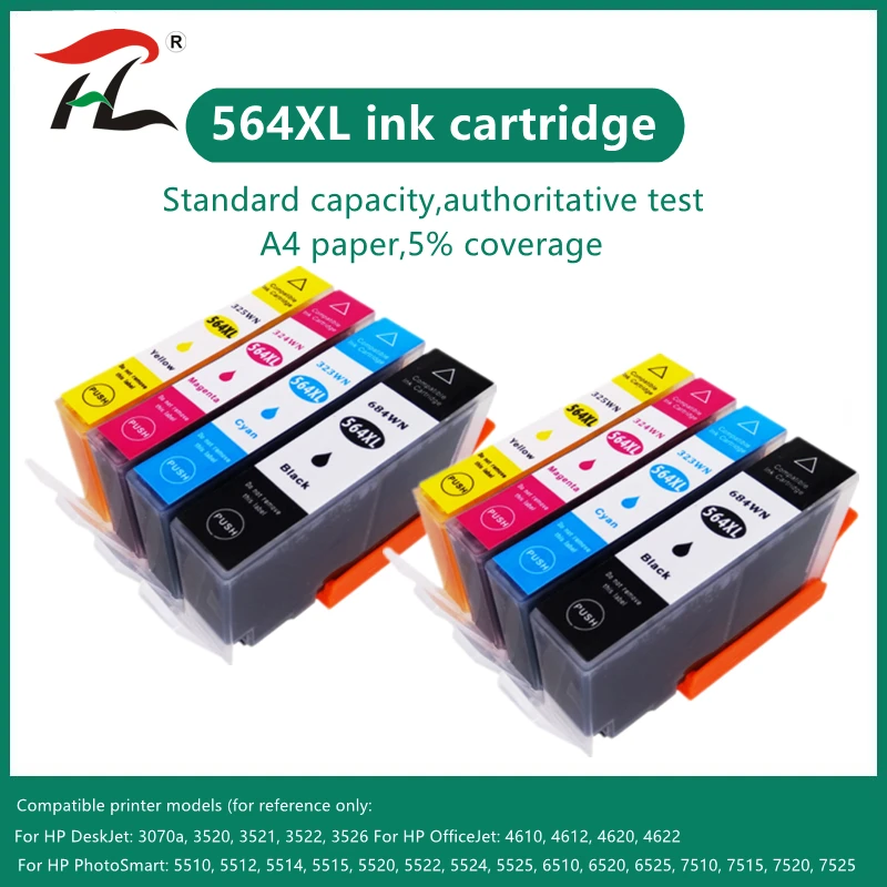 Cartuccia D'Inchiostro 564 Compatibile Per Hp 564Xl Per Stampante Hp 564 Photosmart 5510/5511/5512/5514/5515/5520/5522/ 5525/6510/6512/6515