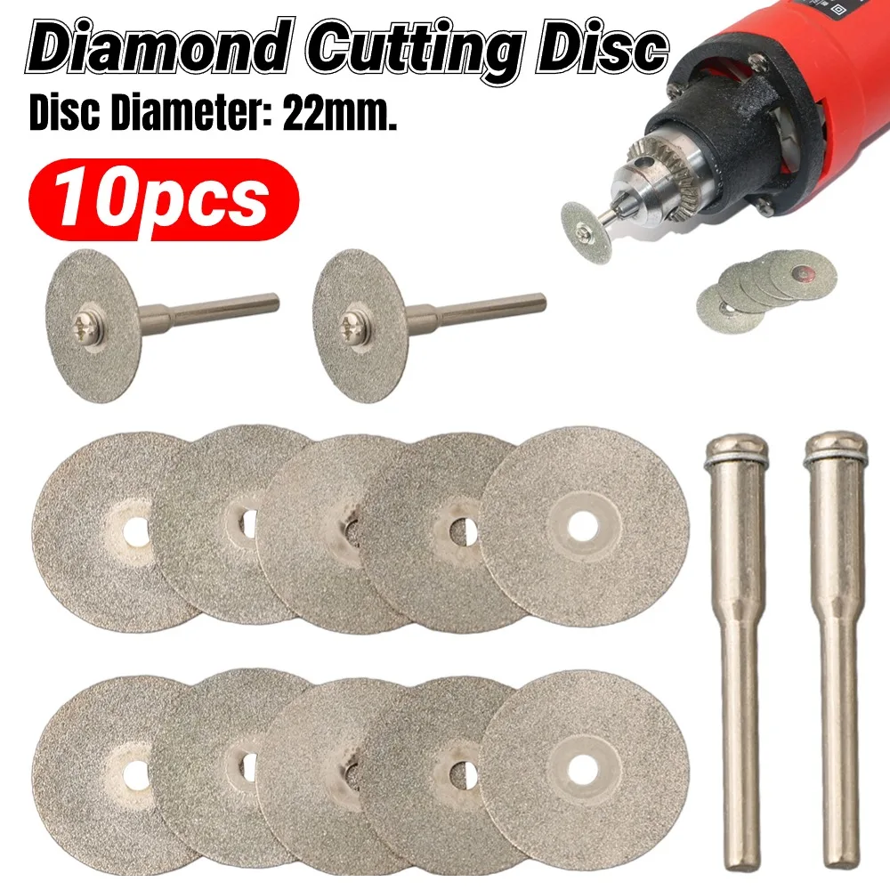 

10pcs 22mm Cutting Discs Grinding Wheel Rotary Circular Saw Blade Abrasive Discs For Cutting Metal Glass