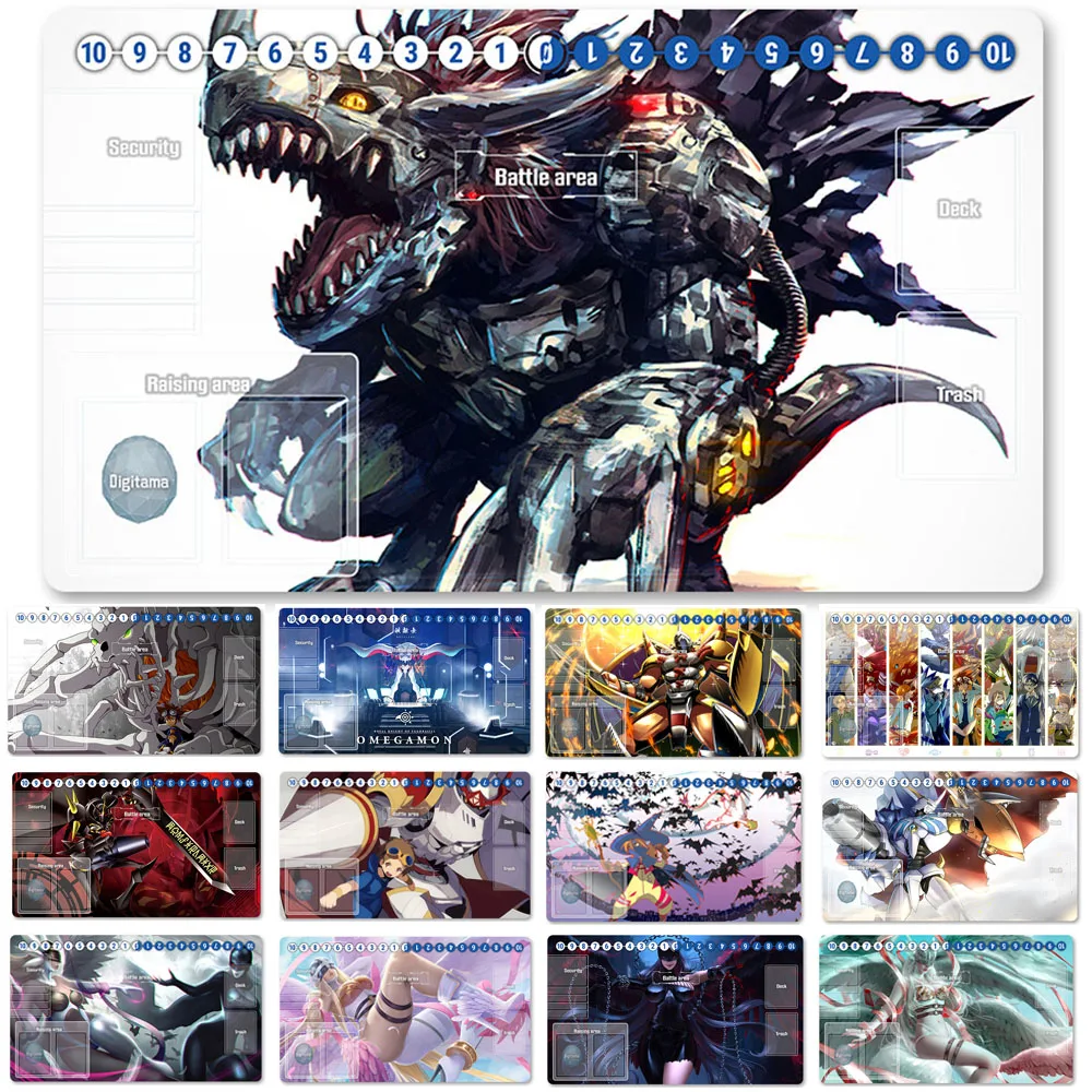 

Игровой коврик для настольной игры DTCG, Популярный Настольный коврик, размер 60x35 см, игровой коврик для мыши, совместим с Digimon, TCG, технические ...