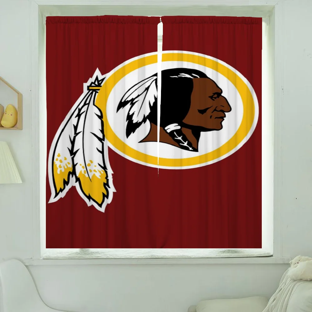 Kitchen Curtains for Living Room 2 Pieces Blackout Curtains Door Curtain W-washington C-commanders Bedroom Decoration Partition 4