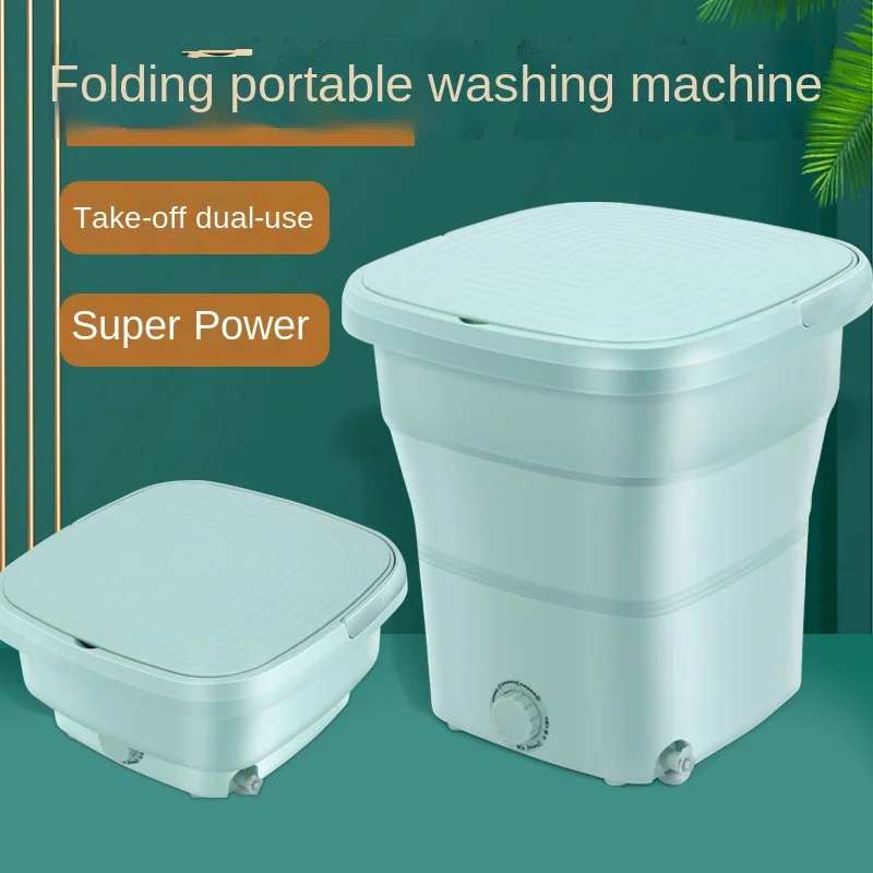 Folding Washing Machine Small Bucket Portable Fully Semi-automatic Washing Underwear Panties Socks Baby Clothes New