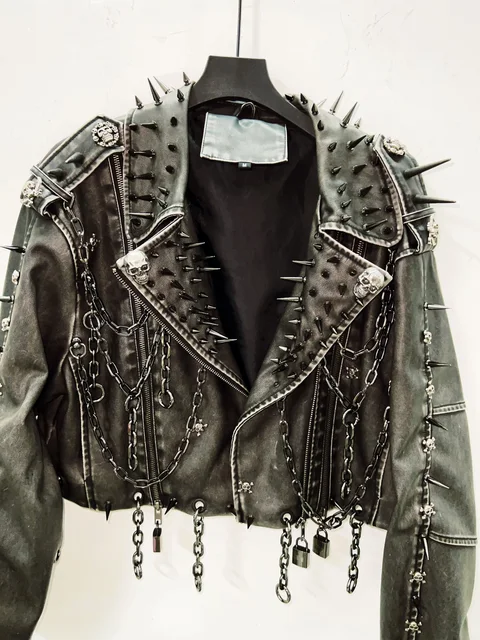 Spikey Chain Skull Jacket 24