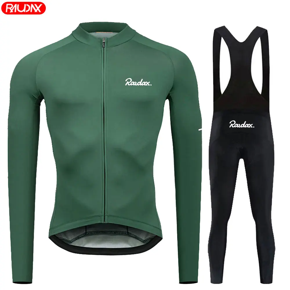 Men's Long-Sleeve Cycling Jersey Set - Breathable Road & Mountain Bike Apparel