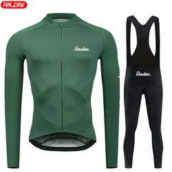 Men's Long - Sleeve Cycling Jersey Set - Breathable Road & Mountain Bike Apparel - XXL (Long cycling set7)