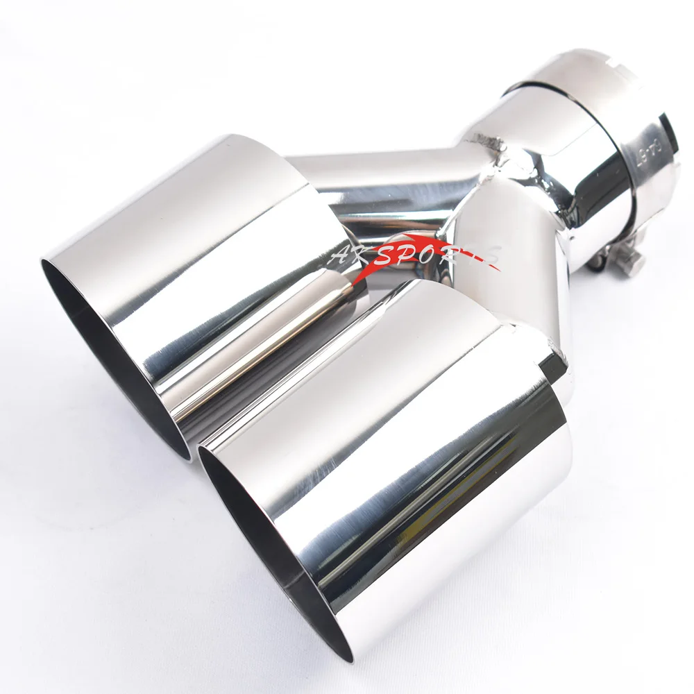 Universal Dual Layer Auspuffrohr Slashed Oulet Edge Double Shinny Edelstahl Auto Schalldämpfer Spitze – Detail 4