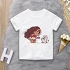 Unisex Summer Children's Clothing Princess Cute Cartoon Boy And Girl T-shirt Aesthetics Fun Kid Top Crew Neck White Short Sleeve 5