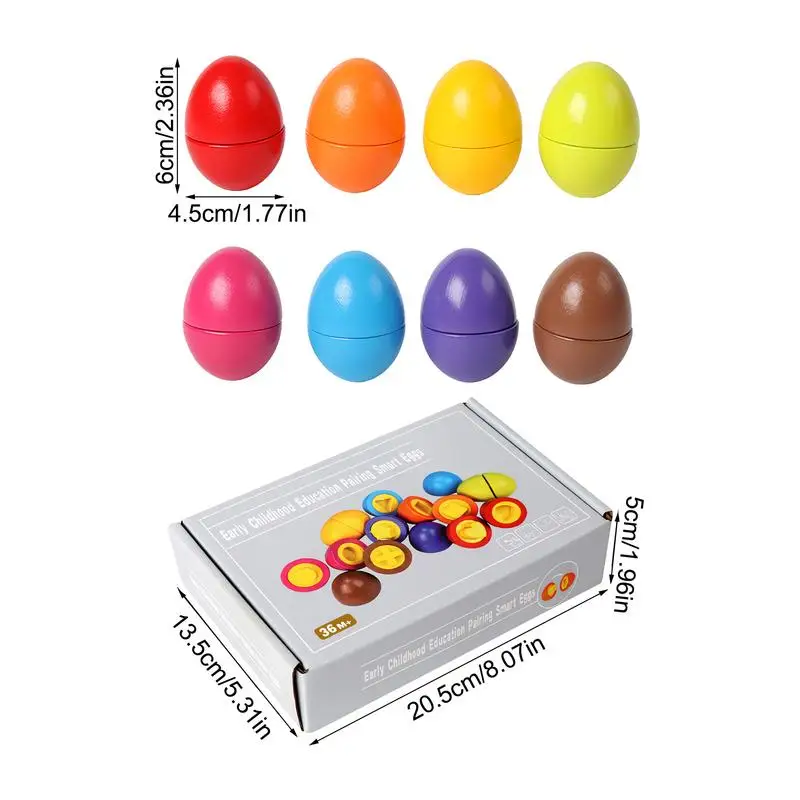 Egg Matching Toy Recognition Sorter Egg Set Of 8 Early Learning Matching Color Shape Recognition Sorter Puzzle For Toddler