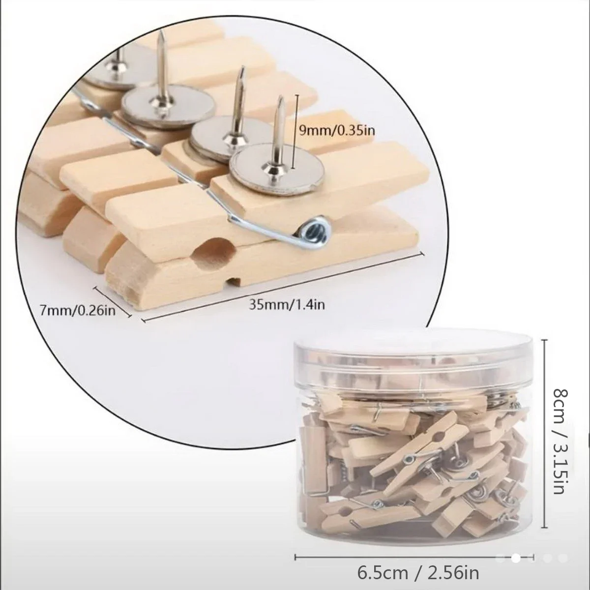 30개 다채로운 혼합 나무 통나무 못핀 3.5cm 코르크 보드 푸시핀 가정 사무실 장 메시지 사진 홀더 푸시핀