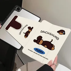 Rotatable Tri - Fold Painted Tablet Cover with Colorful Cartoon Animals Design - Tab S9 Plus (BP28)