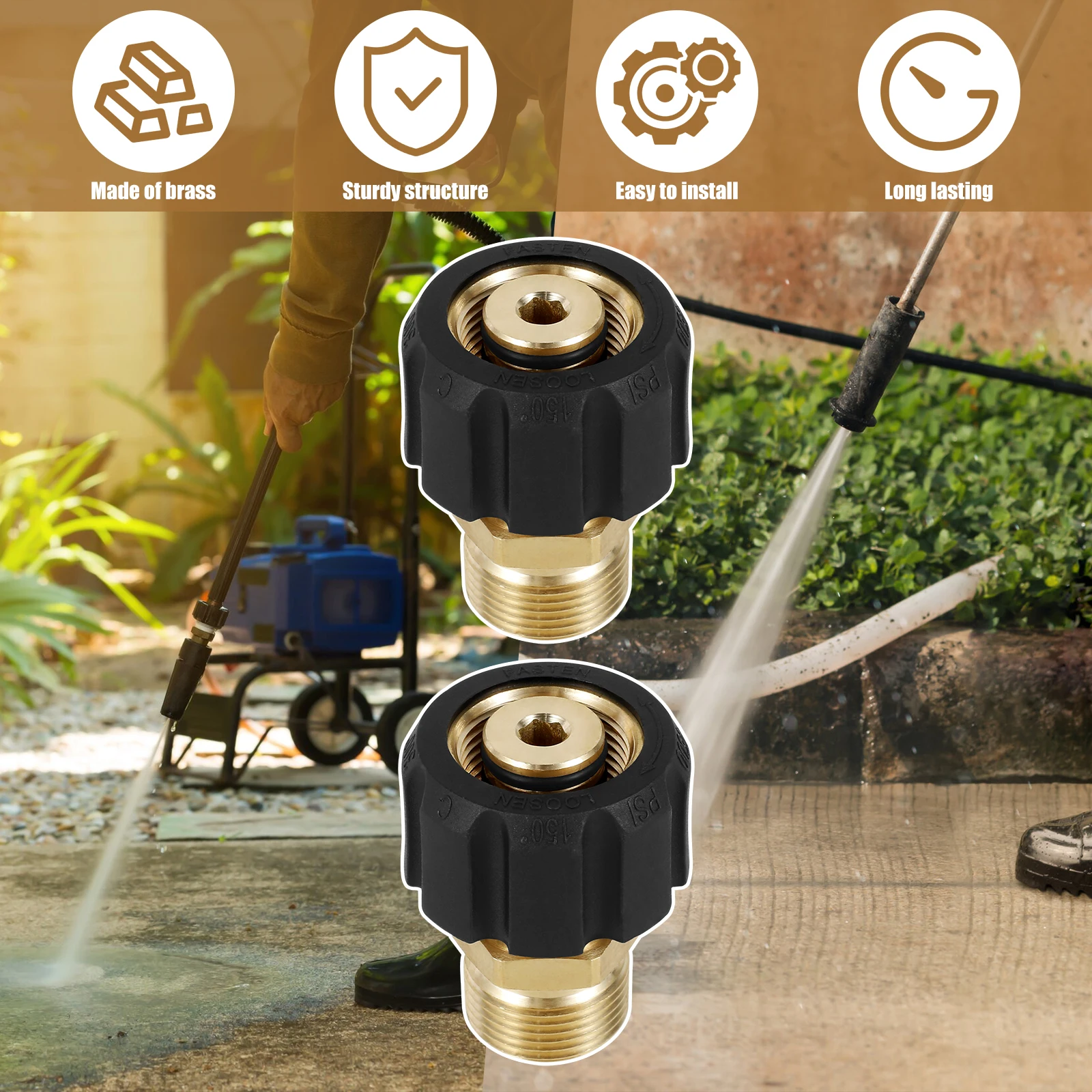 M22-14mmクイックコネクトアダプター Twinkle Star 高圧洗浄機