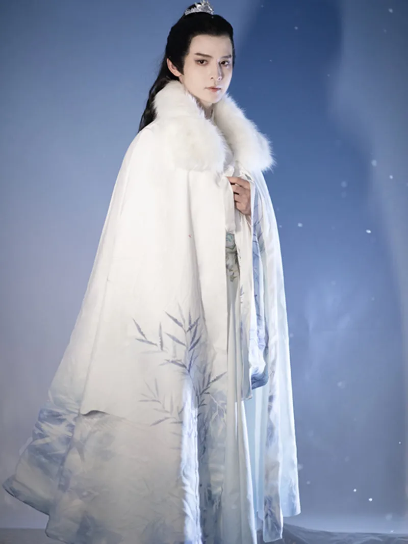 2024-chinese-velvet-winter-hanfu-clothing-men's-and-women's-couple-jackets-hanfu-cloaks-chinese-style-men-hanfu-dress-set