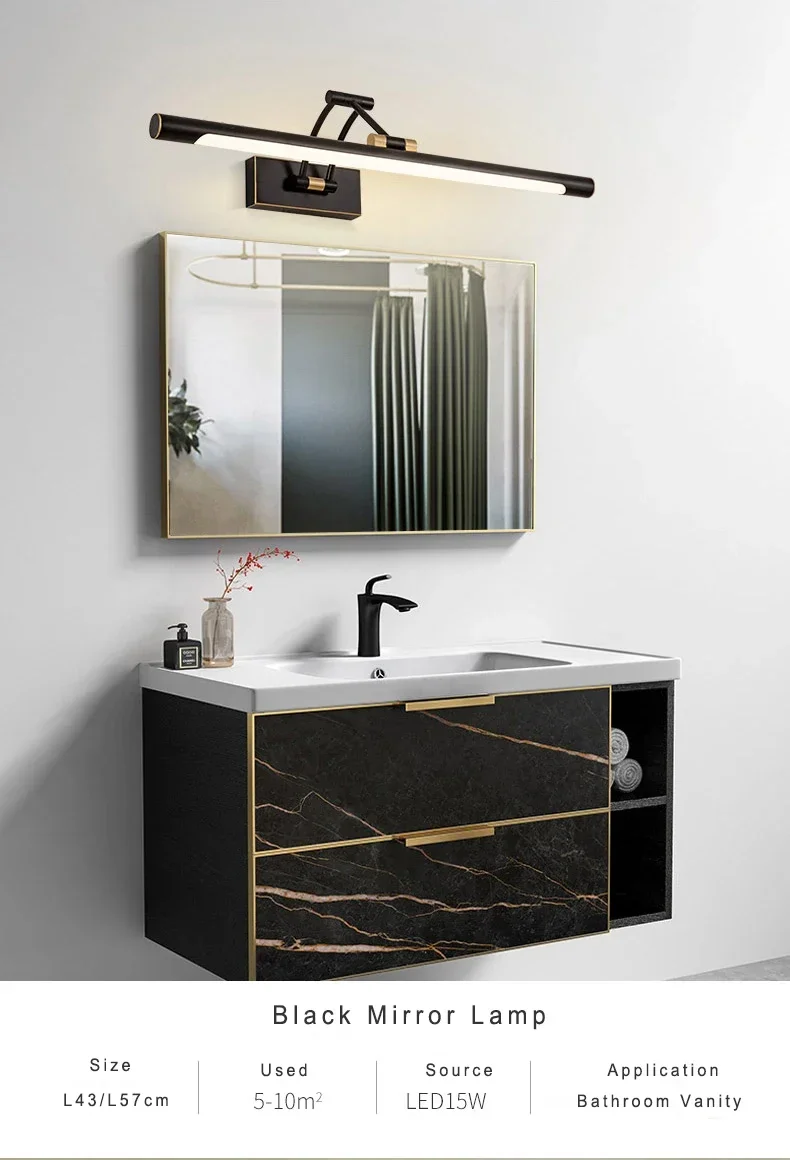 Description Picture 2 of itemLamp LED Linear Bathroom Vanity Light Modern Mirror Front Lamp, Vanity Wall Bar Lighting Fixture Over Mirror, Makeup Lights Dre
