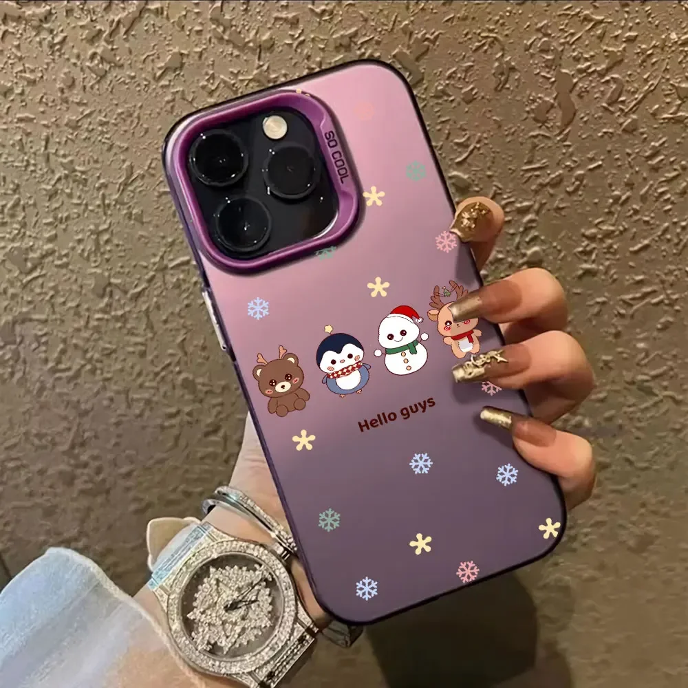 Luxury Silver IMD Fashion Christmas Pattern Phone Case Cover